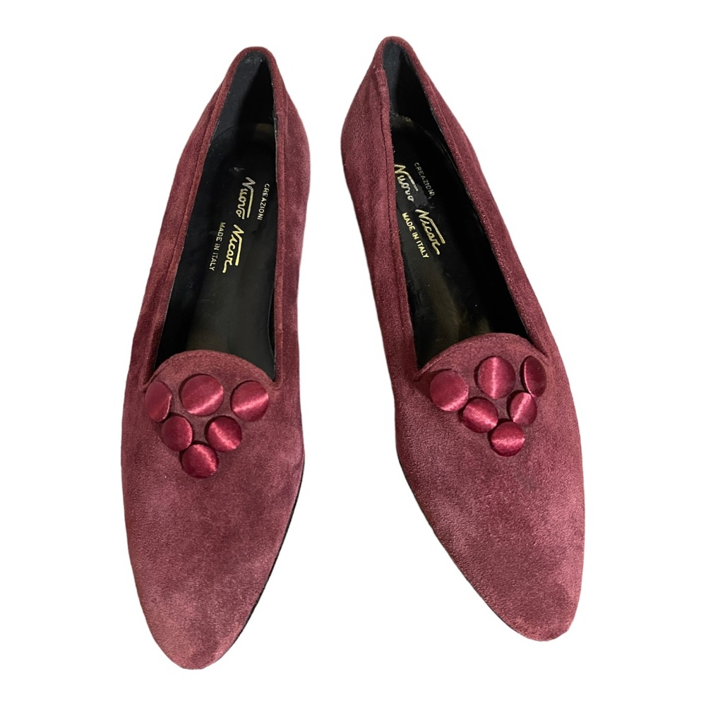 Nuovo Nicar Creazioni Suede Shoes NEW Size 8B flats loafers - Picture 2 of 10
